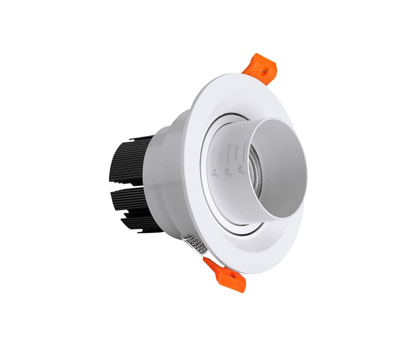 Zoom Beam Angle Adjustable 15/45/60 Degrees LED COB Recessed Downlight 10W 12W 15W  LED Ceiling Spot Light for Picture Background