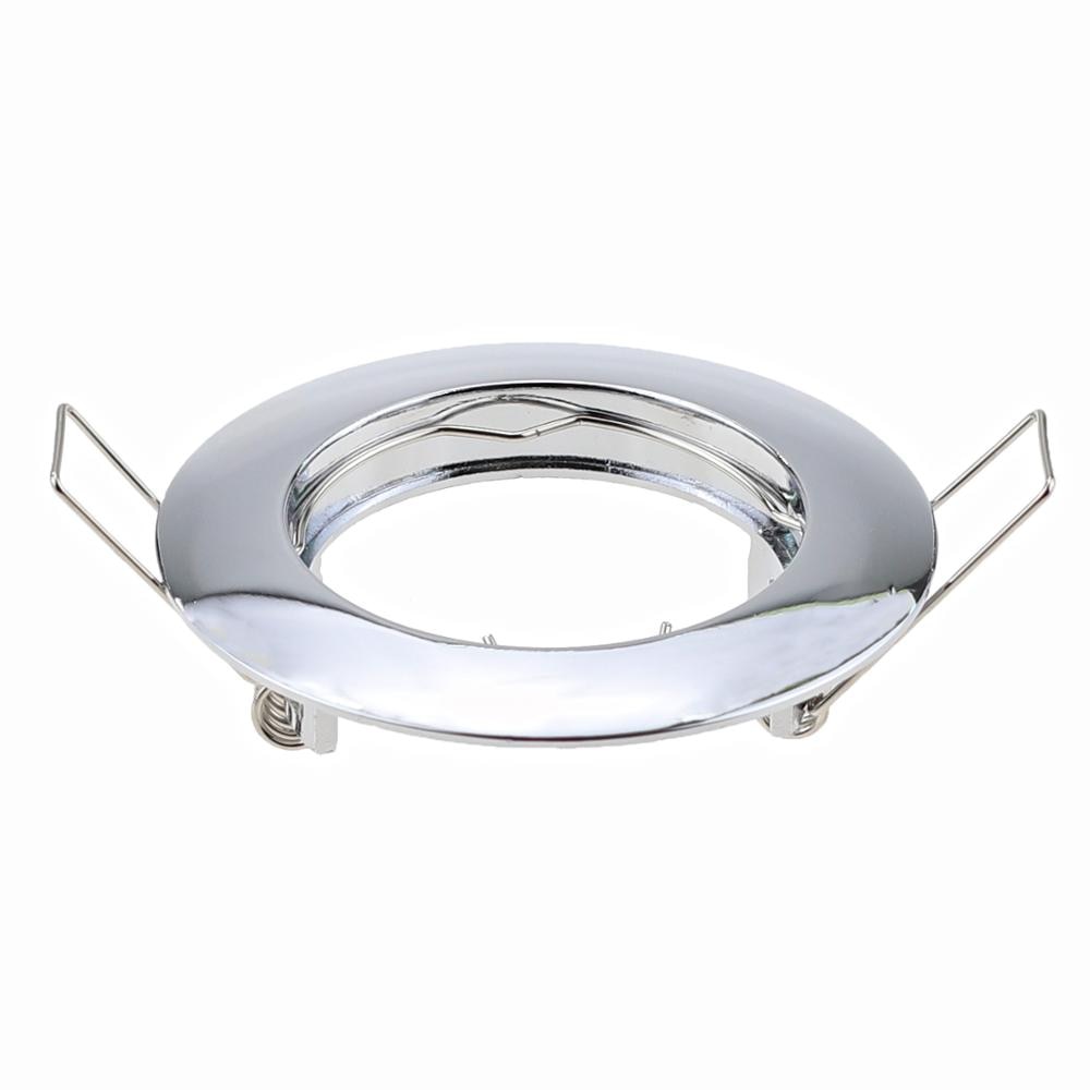 Recessed Trimless Titl 10pcs/lot Round LED Spot Light Fittings GU10 MR16 Socket Base Holder Ceiling Spot Downlight Frame Fixture