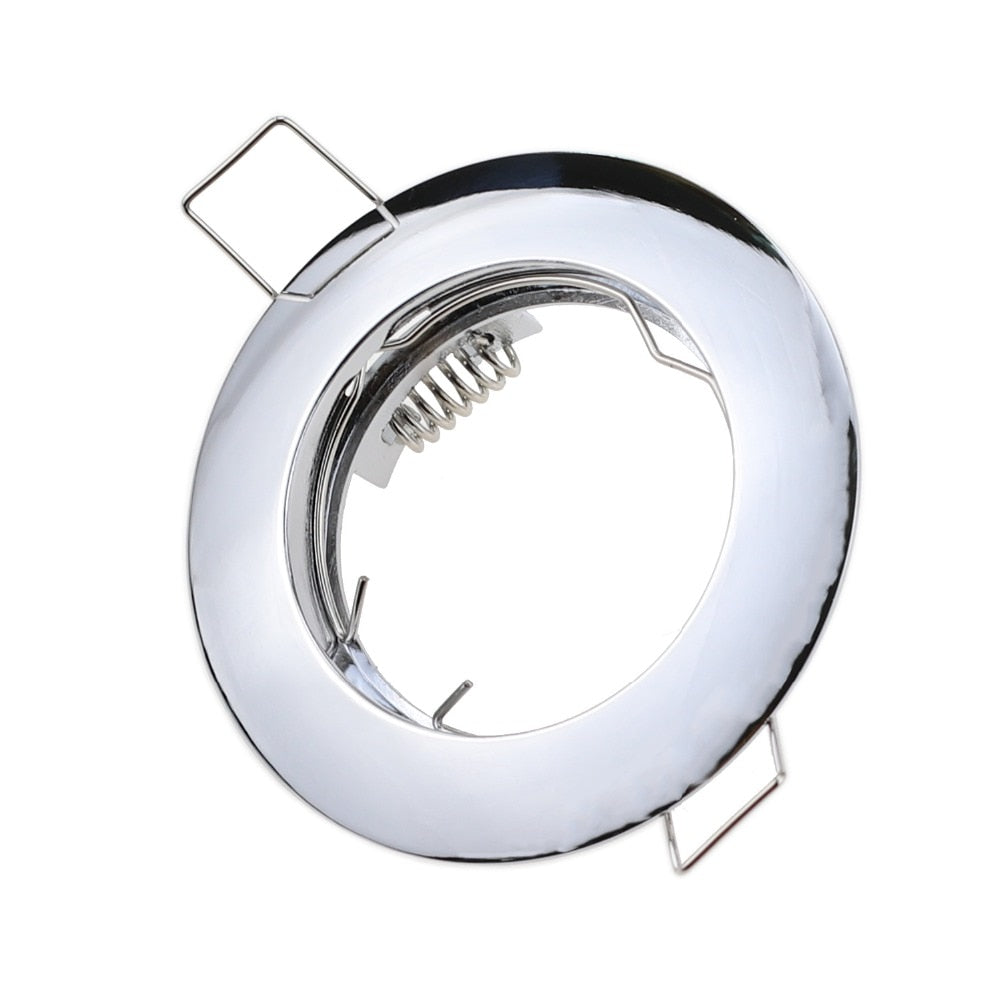 Recessed Trimless Titl 10pcs/lot Round LED Spot Light Fittings GU10 MR16 Socket Base Holder Ceiling Spot Downlight Frame Fixture