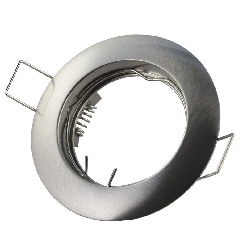 Recessed Trimless Titl 10pcs/lot Round LED Spot Light Fittings GU10 MR16 Socket Base Holder Ceiling Spot Downlight Frame Fixture