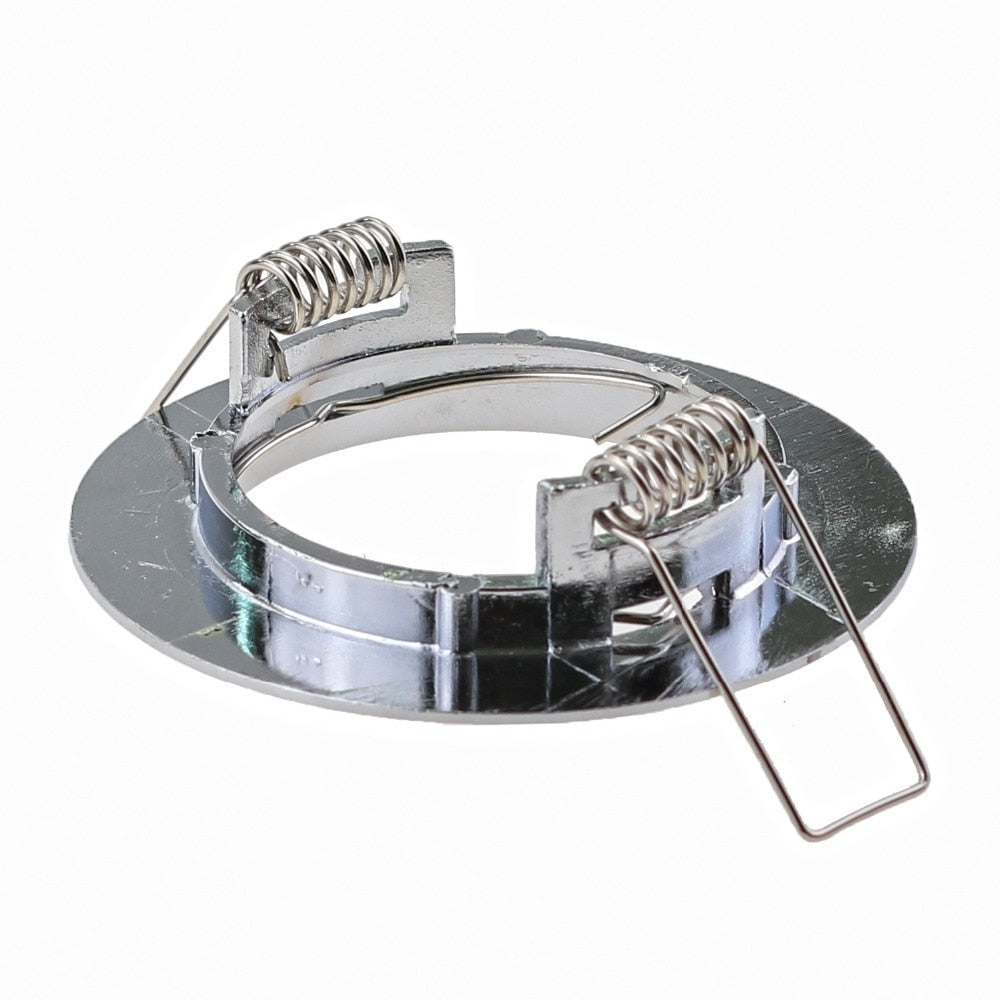 Recessed Trimless Titl 10pcs/lot Round LED Spot Light Fittings GU10 MR16 Socket Base Holder Ceiling Spot Downlight Frame Fixture