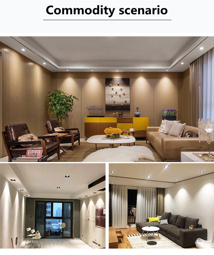 Square LED COB Spot lights Ceiling lamp Dimmable 9W 12W 15W 18W 20W recessed Downlights LED Panel light indoor lighting