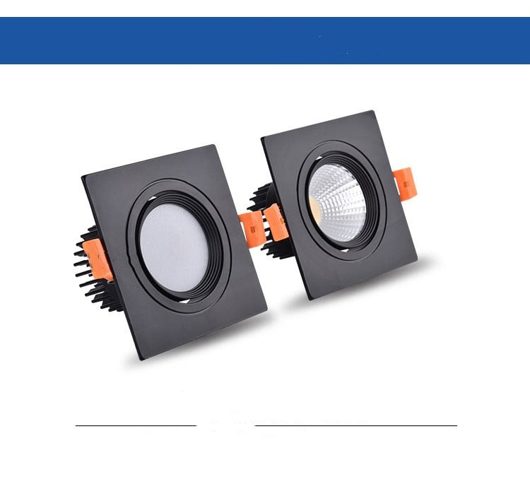 Square LED COB Spot lights Ceiling lamp Dimmable 9W 12W 15W 18W 20W recessed Downlights LED Panel light indoor lighting