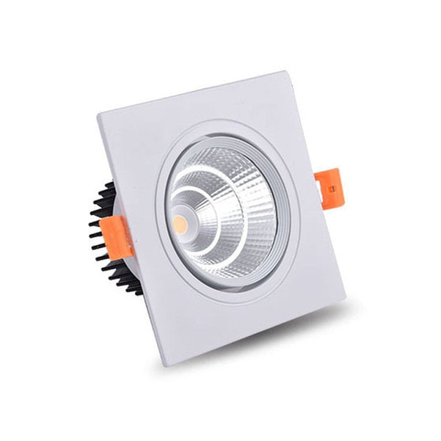 Square LED COB Spot lights Ceiling lamp Dimmable 9W 12W 15W 18W 20W recessed Downlights LED Panel light indoor lighting