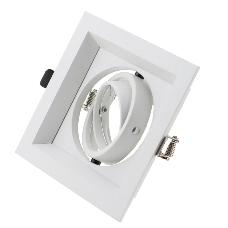 Square Double Ring Downlight Anti-glare LED 105mm 2pcs Cut Hole Recessed Ceiling Spot Lamp Frame GU10 Bulb Replaceable