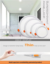LED Panel Light 6W 8W 15W 20W Round Square Spot light AC85~265V ceiling light Indoor Recessed Downlight Down Light Home Decor