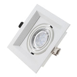 Square Double Ring Downlight Anti-glare LED 105mm 2pcs Cut Hole Recessed Ceiling Spot Lamp Frame GU10 Bulb Replaceable