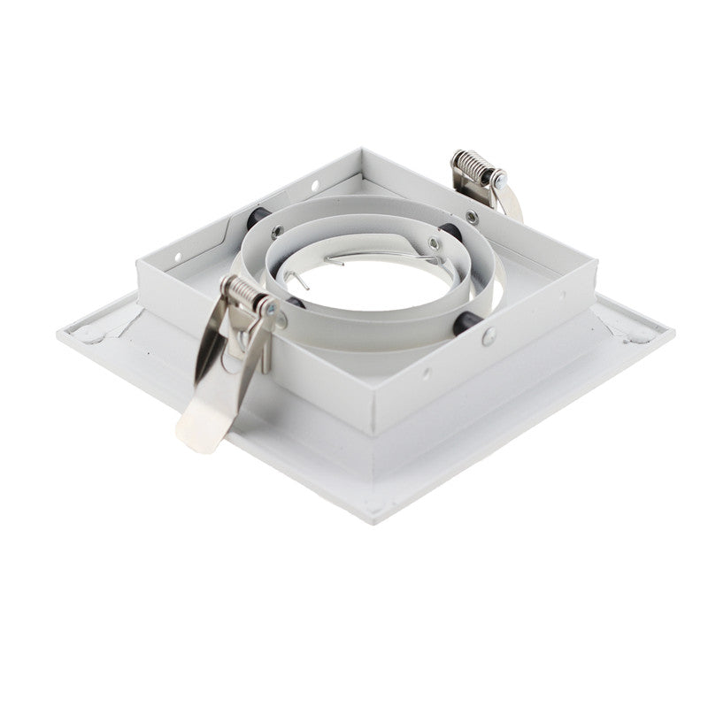 Square Double Ring Downlight Anti-glare LED 105mm 2pcs Cut Hole Recessed Ceiling Spot Lamp Frame GU10 Bulb Replaceable