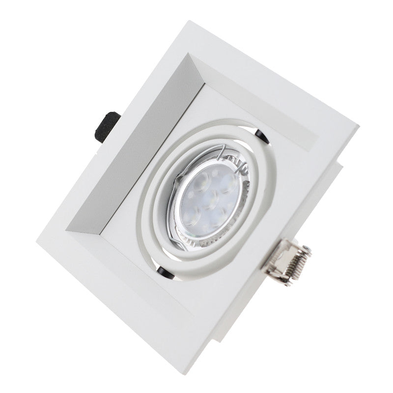 Square Double Ring Downlight Anti-glare LED 105mm 2pcs Cut Hole Recessed Ceiling Spot Lamp Frame GU10 Bulb Replaceable