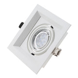 Square Double Ring Downlight Anti-glare LED 105mm 2pcs Cut Hole Recessed Ceiling Spot Lamp Frame GU10 Bulb Replaceable