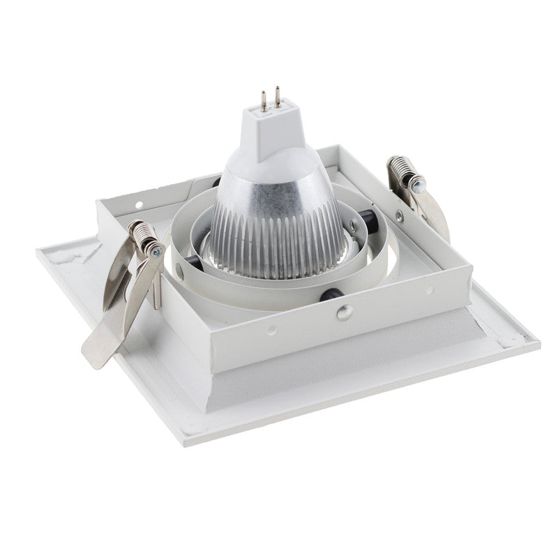 Square Double Ring Downlight Anti-glare LED 105mm 2pcs Cut Hole Recessed Ceiling Spot Lamp Frame GU10 Bulb Replaceable