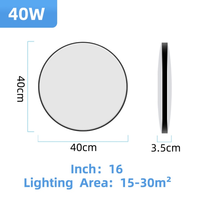 Led Ceiling Lamp 220V 72/40/30/18W Modern Indoor Lighting Fixture Ceiling Light for Living Room Bedroom Kitchen Led Panel Lights