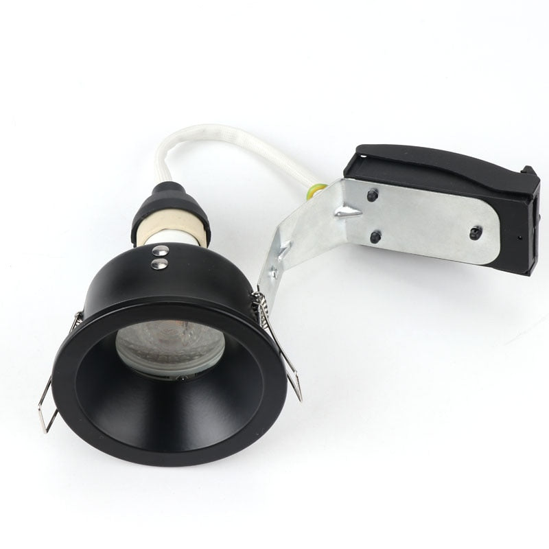 IP65 Round Deep Fire-Rated 5PCS Waterproof Recessed Downlight GU10 MR16 Fitting Matt Black White Bathroom Ceiling Spot Light