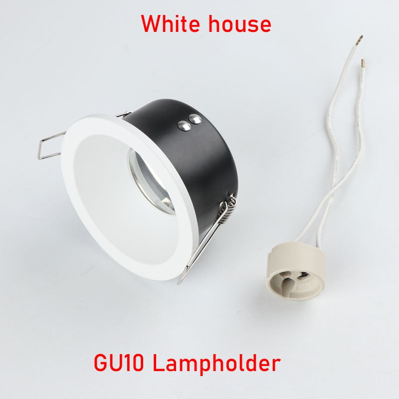 IP65 Round Deep Fire-Rated 5PCS Waterproof Recessed Downlight GU10 MR16 Fitting Matt Black White Bathroom Ceiling Spot Light