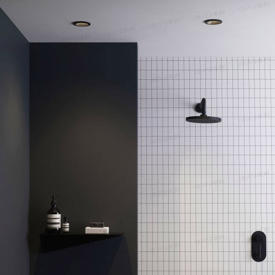 IP65 Round Deep Fire-Rated 5PCS Waterproof Recessed Downlight GU10 MR16 Fitting Matt Black White Bathroom Ceiling Spot Light