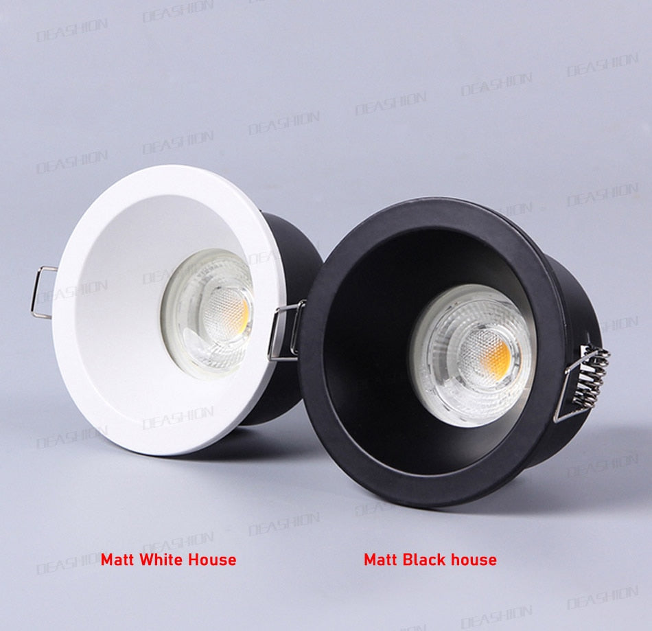 IP65 Round Deep Fire-Rated 5PCS Waterproof Recessed Downlight GU10 MR16 Fitting Matt Black White Bathroom Ceiling Spot Light