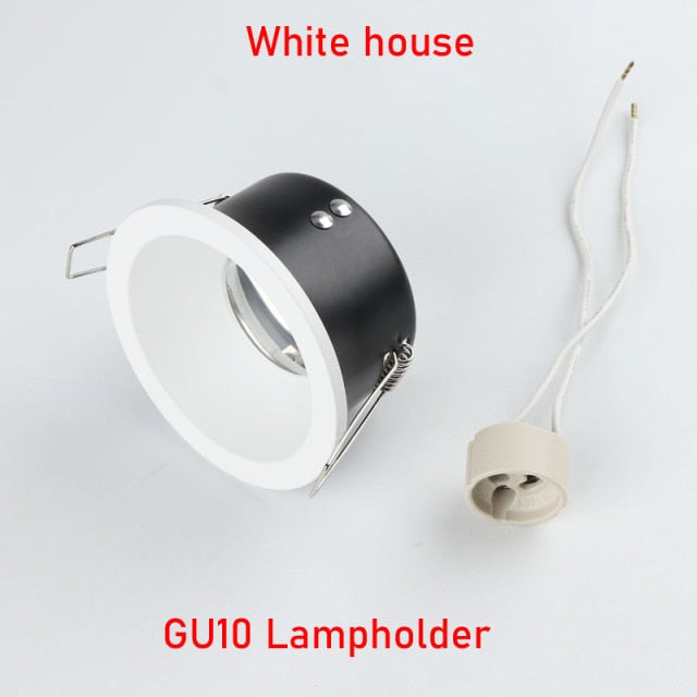 IP65 Round Deep Fire-Rated 5PCS Waterproof Recessed Downlight GU10 MR16 Fitting Matt Black White Bathroom Ceiling Spot Light