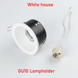 IP65 Round Deep Fire-Rated 5PCS Waterproof Recessed Downlight GU10 MR16 Fitting Matt Black White Bathroom Ceiling Spot Light