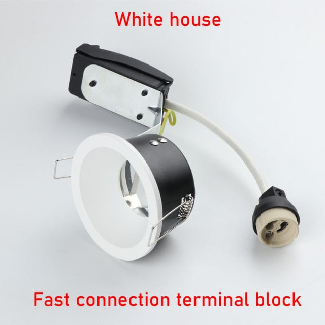 IP65 Round Deep Fire-Rated 5PCS Waterproof Recessed Downlight GU10 MR16 Fitting Matt Black White Bathroom Ceiling Spot Light