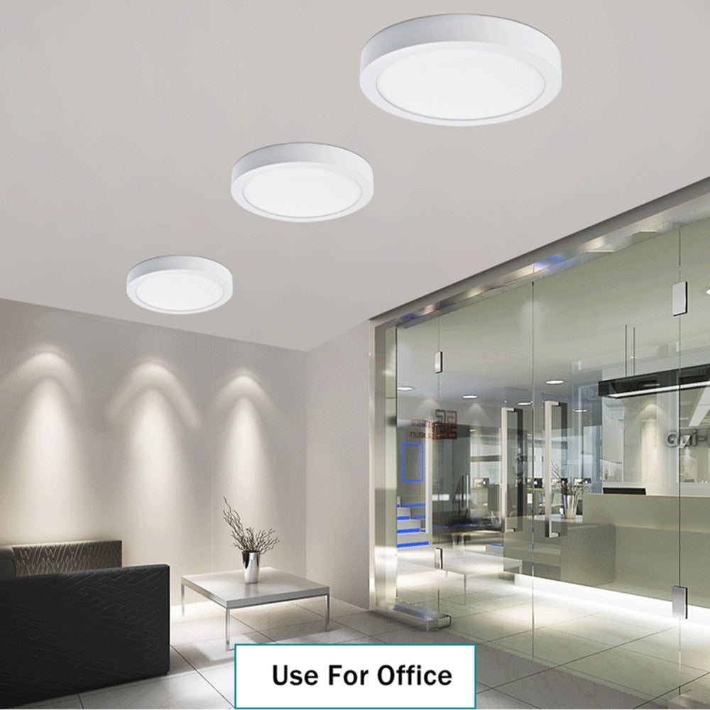 LED Ceiling Light 110V 220V Indoor Modern Light Fixture Surface Mounted Ceiling Lamp 6W 12W 18W Round Square Indoor Panel Light