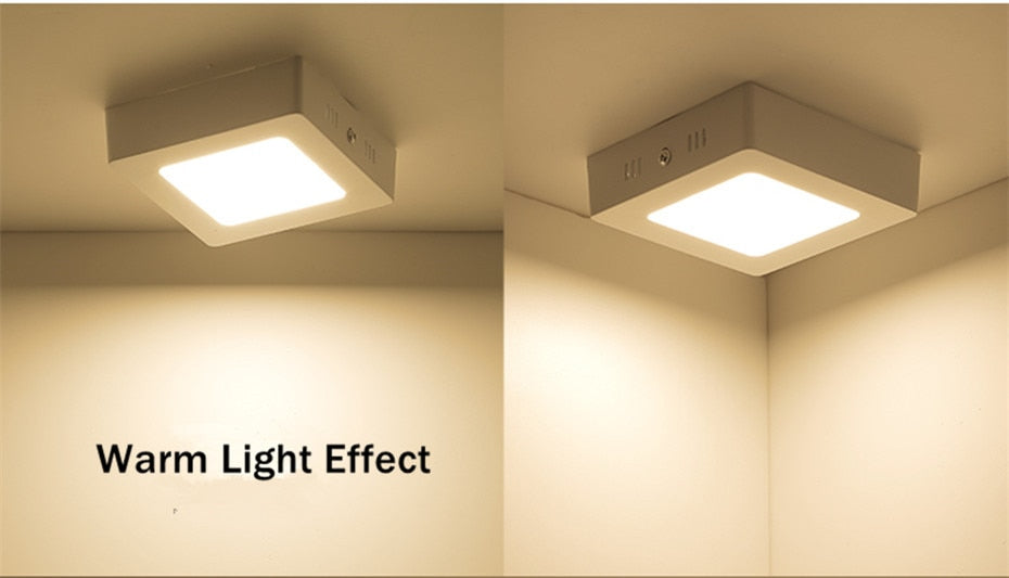 LED Ceiling Light 110V 220V Indoor Modern Light Fixture Surface Mounted Ceiling Lamp 6W 12W 18W Round Square Indoor Panel Light