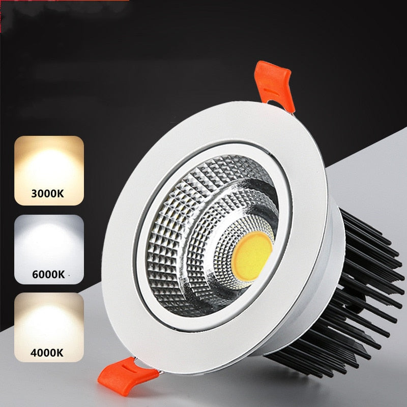 Conversion LED COB Downlight 3000K 4000K 6000K 3-Color Ceiling Spot Light 5W 7W 9W 12W 15W 18W 20W Home Decorative Lighting