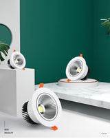 Conversion LED COB Downlight 3000K 4000K 6000K 3-Color Ceiling Spot Light 5W 7W 9W 12W 15W 18W 20W Home Decorative Lighting