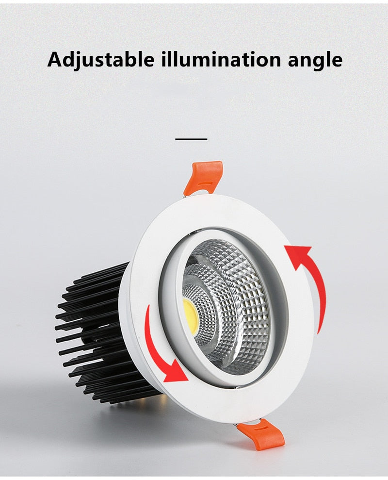 Conversion LED COB Downlight 3000K 4000K 6000K 3-Color Ceiling Spot Light 5W 7W 9W 12W 15W 18W 20W Home Decorative Lighting