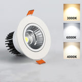 Conversion LED COB Downlight 3000K 4000K 6000K 3-Color Ceiling Spot Light 5W 7W 9W 12W 15W 18W 20W Home Decorative Lighting