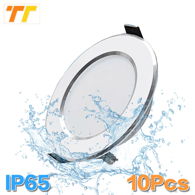 Waterproof LED Downlight Dimmable 10Pcs 18W 15W 12W 9W 7W 5W Warm Cold White Recessed LED Lamp Spot Light AC220V 230V Ceiling