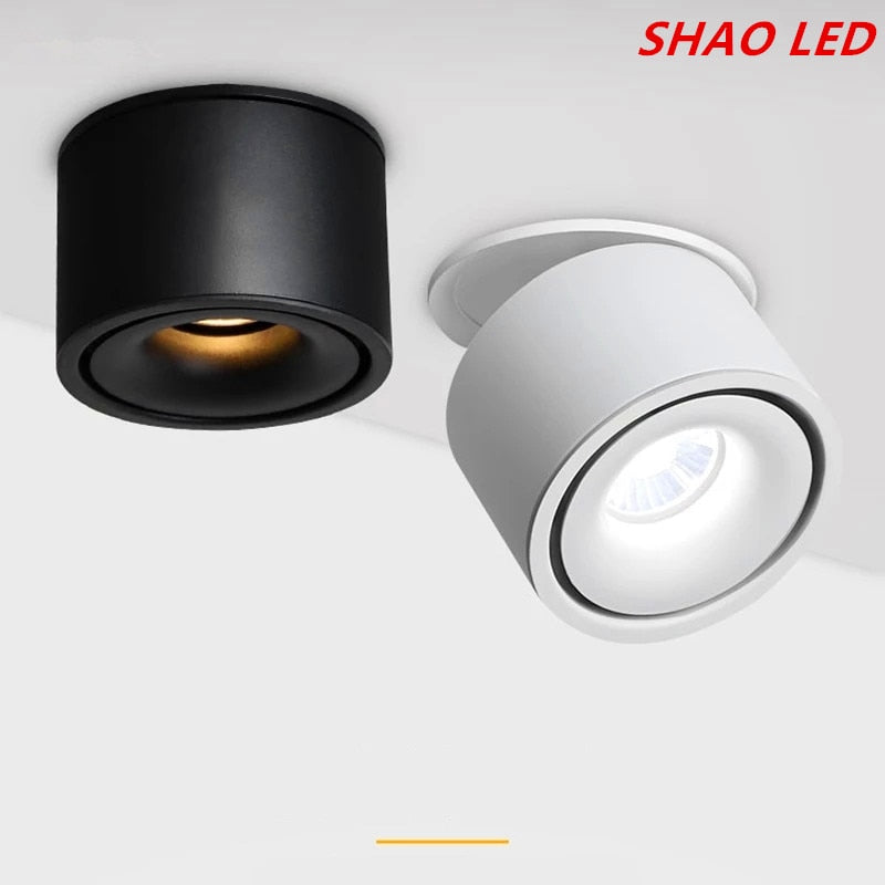 Dimmable Folding Rotating Recessed Led Downlight 7w-15W Cob Ceiling Sp ...