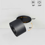 Dimmable Folding Rotating Recessed Led Downlight 7w-15W Cob Ceiling Spot Light  Adjustable 110v 220v Warm White For Living Room