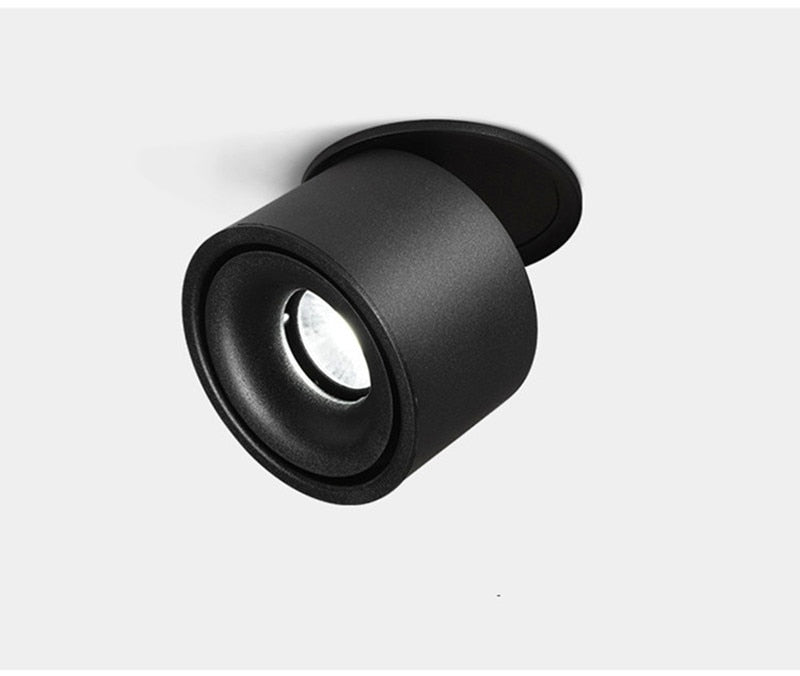 Dimmable Folding Rotating Recessed Led Downlight 7w-15W Cob Ceiling Spot Light  Adjustable 110v 220v Warm White For Living Room