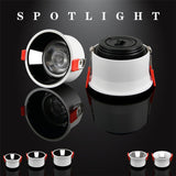 DBF 5W 7W 15W 18W No Flickering Deep Glare LED COB Recessed Downlight Angle Adjust Ceiling Spot Lights for Aisle Pic Background