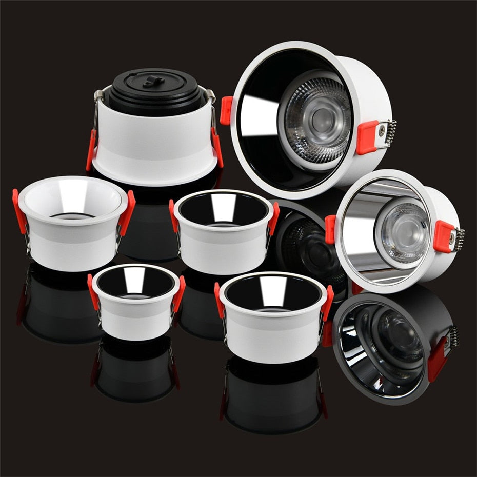 DBF 5W 7W 15W 18W No Flickering Deep Glare LED COB Recessed Downlight Angle Adjust Ceiling Spot Lights for Aisle Pic Background