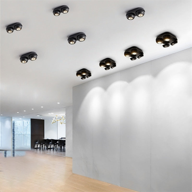 High quality super bright surface mounted LED Dimmable downlights 10W 15W 20W 30W 40W 60W AC85-265V COB ceiling lamp spot lights