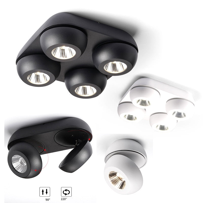 High quality super bright surface mounted LED Dimmable downlights 10W 15W 20W 30W 40W 60W AC85-265V COB ceiling lamp spot lights