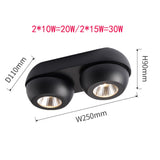 High quality super bright surface mounted LED Dimmable downlights 10W 15W 20W 30W 40W 60W AC85-265V COB ceiling lamp spot lights