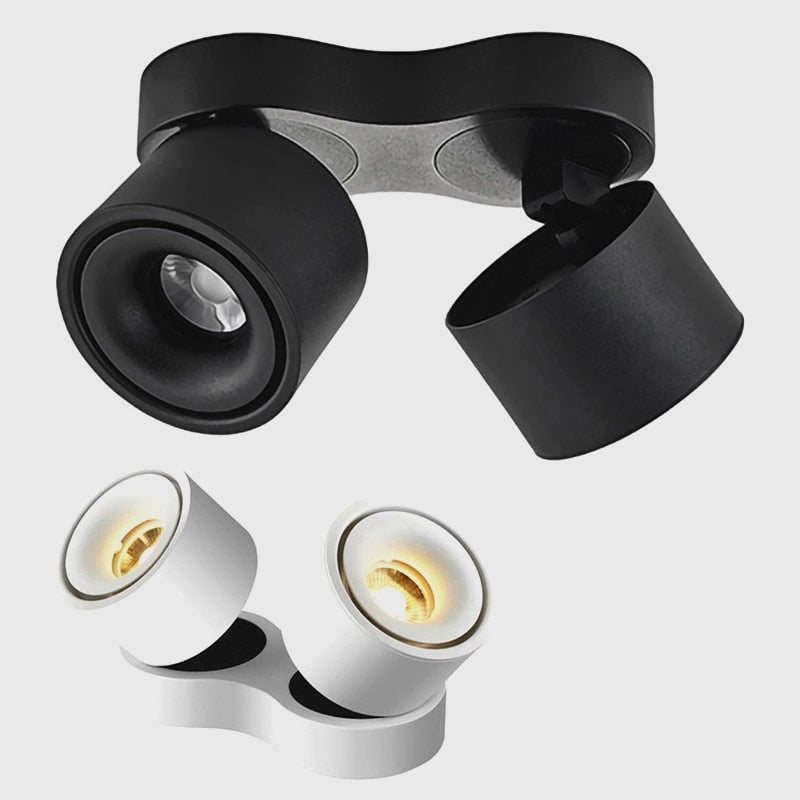 Dimmable Folding Rotating LED Downlights 18W 24W 30W COB LED Ceiling Spot Lights AC85~265V LED Ceiling Lamps Indoor Lighting