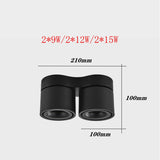 Dimmable Folding Rotating LED Downlights 18W 24W 30W COB LED Ceiling Spot Lights AC85~265V LED Ceiling Lamps Indoor Lighting