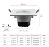 NEW Embedded COB LED Downlights Square 7W 9W 12W 15W LED Spot lamp AC85-265V LED Recessed Ceiling Lamp Warm white/Cold white