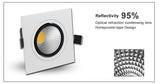NEW Embedded COB LED Downlights Square 7W 9W 12W 15W LED Spot lamp AC85-265V LED Recessed Ceiling Lamp Warm white/Cold white