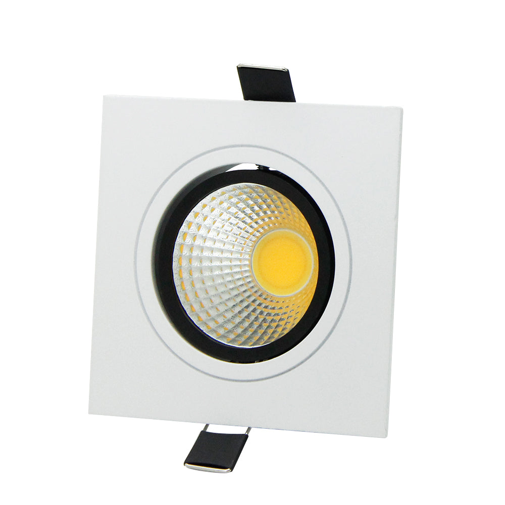 NEW Embedded COB LED Downlights Square 7W 9W 12W 15W LED Spot lamp AC85-265V LED Recessed Ceiling Lamp Warm white/Cold white