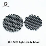 LED Soft light shade hood downlight spotlight round honeycomb mesh 2pcs/lot cover black anti-glare anti-dazzling light aluminum