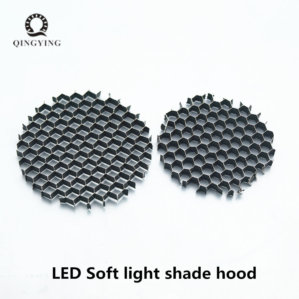 LED Soft light shade hood downlight spotlight round honeycomb mesh 2pcs/lot cover black anti-glare anti-dazzling light aluminum