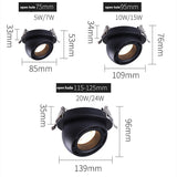 Dimmable Embedded Retractable LED COB Ceiling 7W 15w 20W 24W AC85-265V Adjustable 360 Degree LED Trunk Downlight Home Lighting
