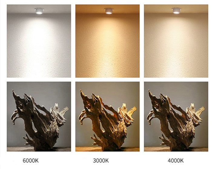 Dimmable Embedded Retractable LED COB Ceiling 7W 15w 20W 24W AC85-265V Adjustable 360 Degree LED Trunk Downlight Home Lighting