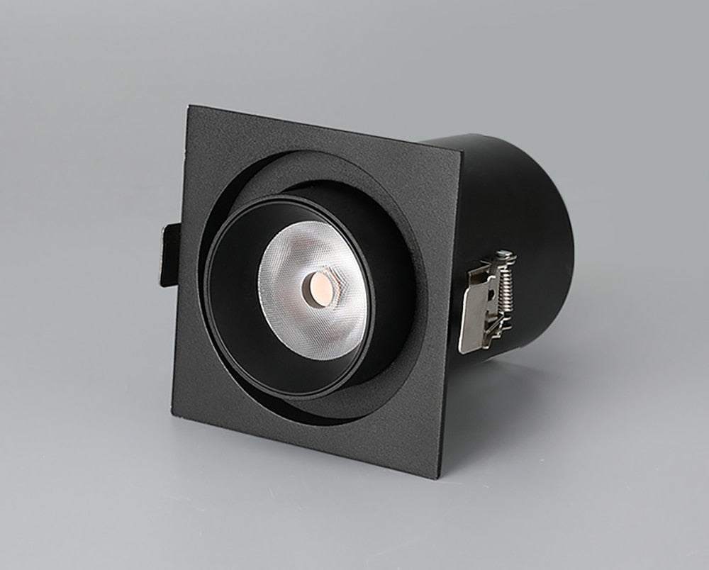 Round Square Adjust Stretchable Recessed 12W 15W 18W 24W COB LED Downlight Ceiling Spotlight Kitchen Living Room Indoor Lighting