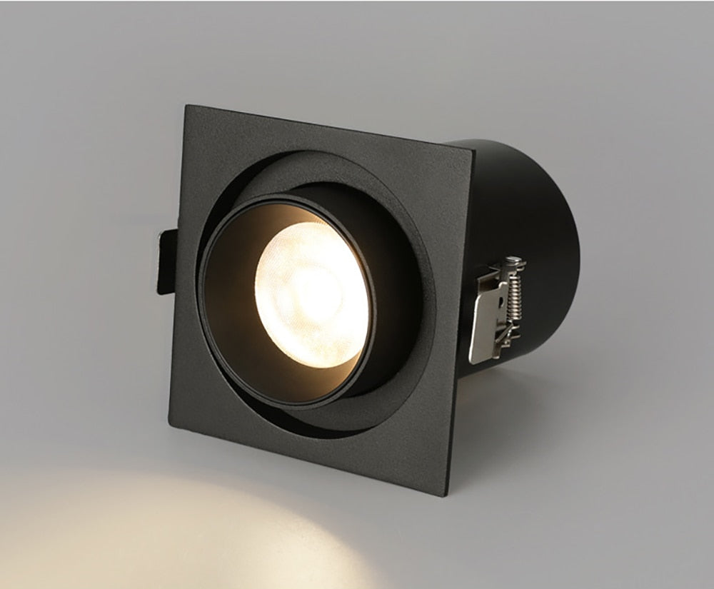 Round Square Adjust Stretchable Recessed 12W 15W 18W 24W COB LED Downlight Ceiling Spotlight Kitchen Living Room Indoor Lighting