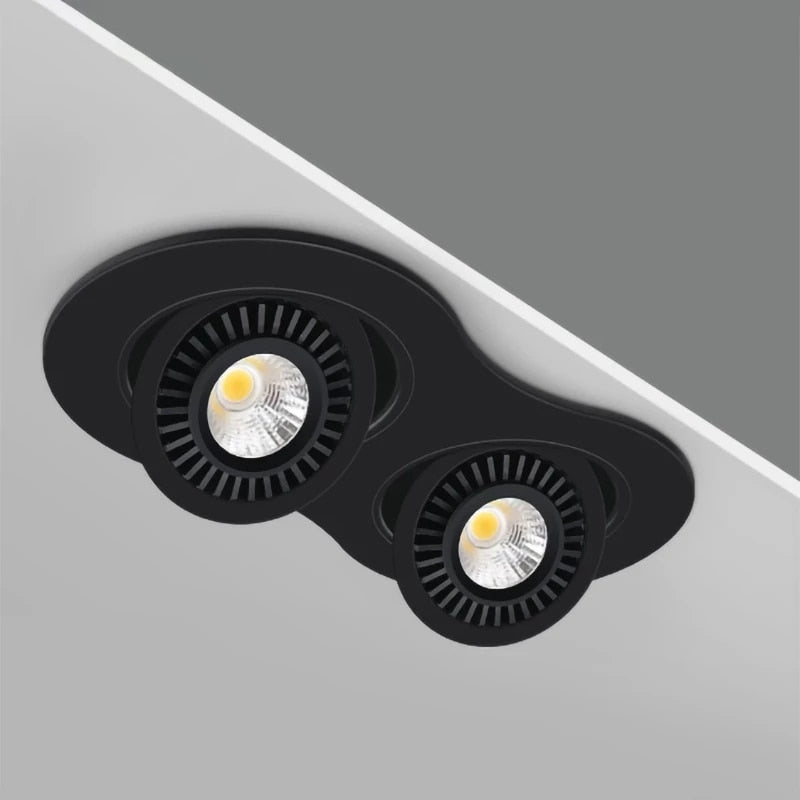 Dimmable Recessed Round LED Downlights  AC85-265V 5w 7w 12w 18w 24ｗ COB Ceiling Warm/Cold White Wash Wall Light RA90